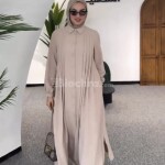 طقم مكون من قطعتين يجمع بين الأناقة العصرية واللمسة الكلاسيكية المحتشمة 🤌 مخدوم بأجود وأنواع الكريب كيجى طويل ومريح