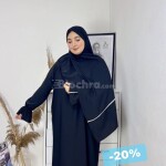 عباية الصلاة المصنوعة من قماش الكريب الوردي