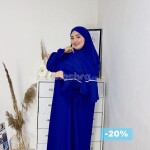 عباية الصلاة المصنوعة من قماش الكريب الوردي