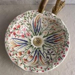 Handmade Floral Ceramic Sink
